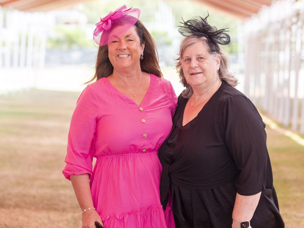 Heather Becker and Julie Becker at the Bridge Toyota Ladies' Day. Picture: Floss Adams