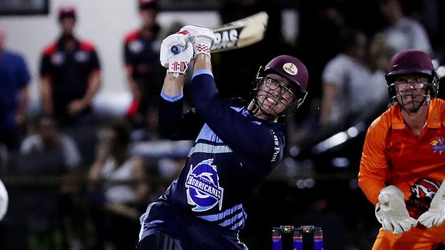 Barrier Reef Big Bash Game 1: Badgers v Hurricanes at Griffiths Park. Hurricanes' Brendan Nasser. Picture: Stewart McLean