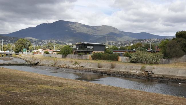 Work has started on a $2 million project that will transform the badly degraded mouth of the New Town Rivulet into a natural, estuarine environment in a joint collaboration between the City of Hobart and Glenorchy City Council. Picture: Nikki Davis-Jones