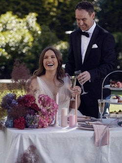 Christie Hayes and Justin Coombes-Pearce on their wedding day.