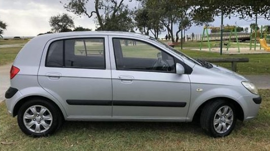 Colleen South's abandoned 2006 Hyundai Getz sedan.