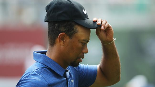 Tiger Woods during the during the Omega Dubai Desert Classic.