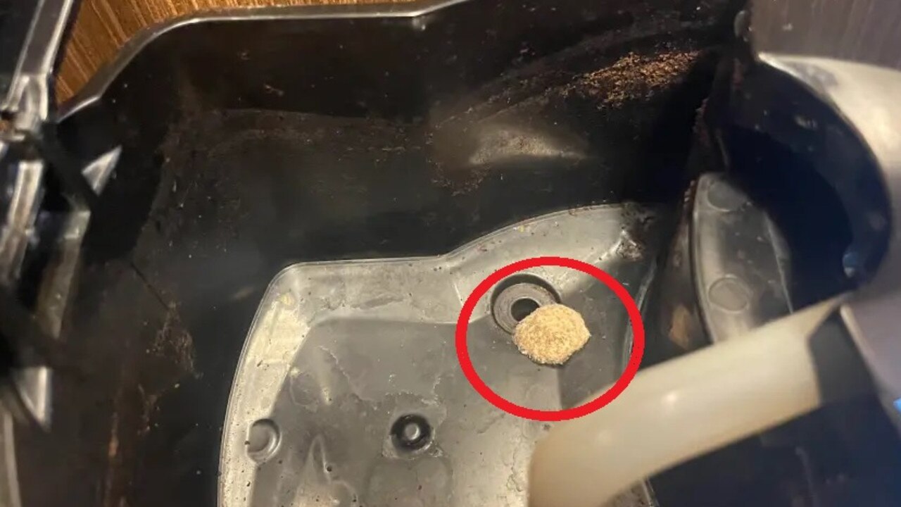 The gross find in the coffee machine.
