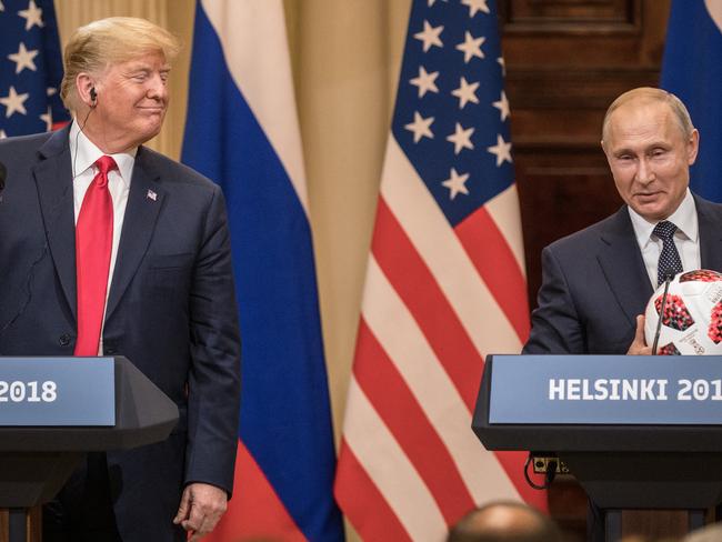 The US President now says he simply used the wrong word when he appeared to back the Russian president over his own intelligence agents. Picture: Chris McGrath/Getty Images