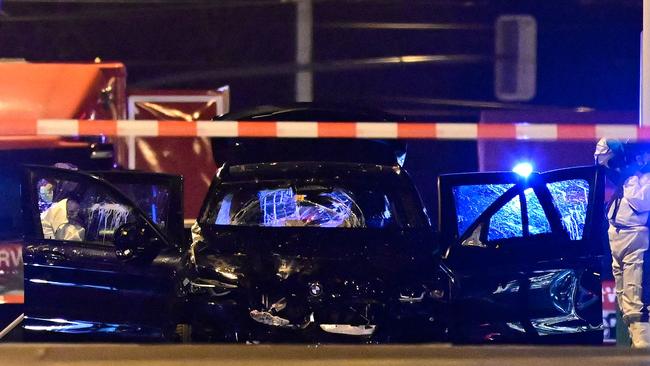 The car that rammed into the crowd at a Christmas market in Magdeburg on December 21. Picture: John MacDougall / AFP