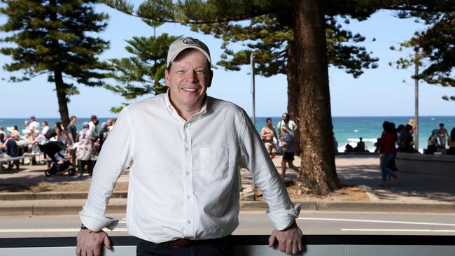 Paul Wahlberg out the front of the former Manly Greenhouse. Picture: Damian Shaw