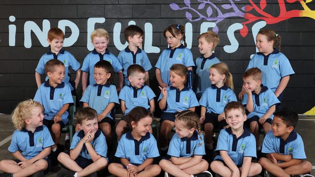 My First Year: Ormeau State School Prep B. Back row: Clifford, Isabella, Noah, Wairere, Sammy, Charlotte. Middle row: Harlem, Coast, Jordan, Eliana, Sarah, Braxton. Front row: Colt, Remi, Alina, Cardi, Maverick, Carter.Picture Glenn Hampson