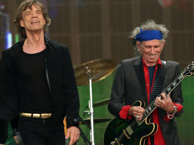 Enduring duo ... Mick and Keith on stage in London in July. Picture: Simone Joyner/Getty Images