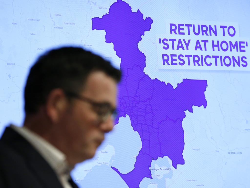 Premier Daniel Andrews announced the six-week lockdown of Melbourne in a bid to get on top of a coronavirus second wave. Picture: Darrian Traynor/Getty Images