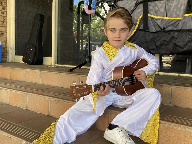 Jay Berthet from the Central Coast at the Elvis Festival in Parkes.