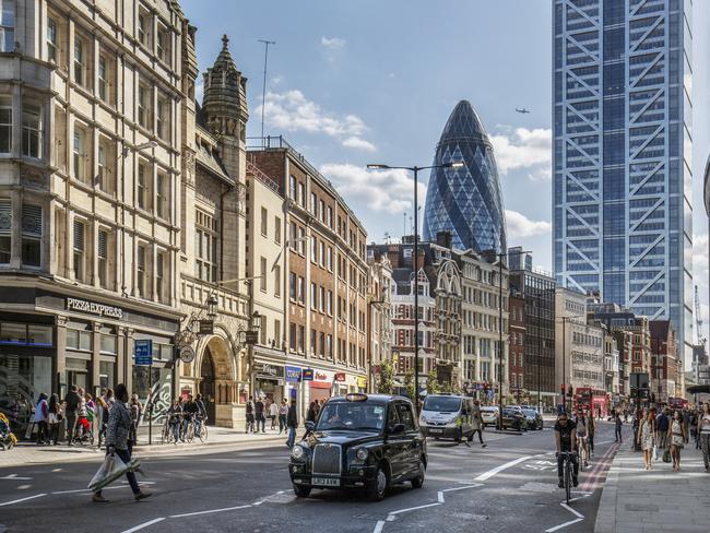 View of Bishopsgate street at the financial district of London.Photo - istockEscape 3 Nov 2024