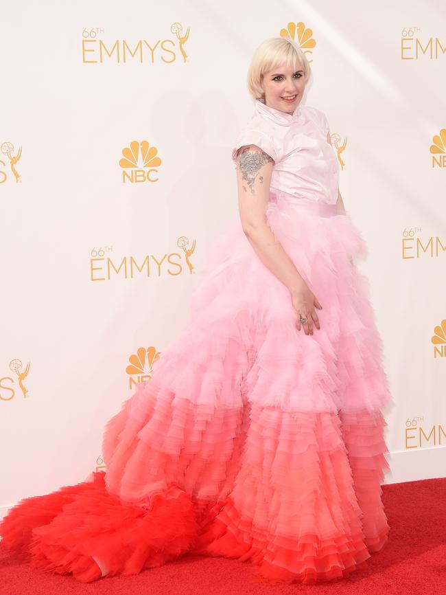 Lena Dunham attends the 66th Annual Primetime Emmy Awards.