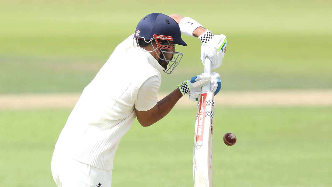 Feroze Khushi bats during a County Championship match.