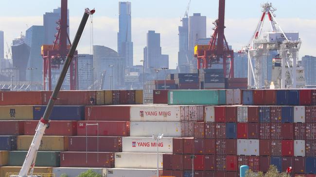 Rolling port strikes across the country could strain an already sluggish freight industry. Picture: David Crosling.