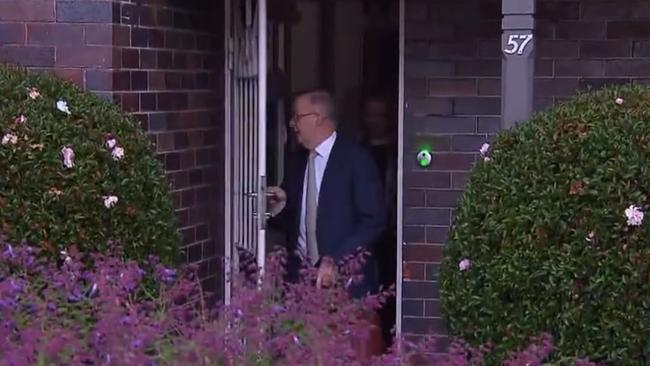 Anthony Albanese left his home early Monday morning, and will head to Tokyo later today to meet with world leaders from the US, Japan and India Picture: NIne News