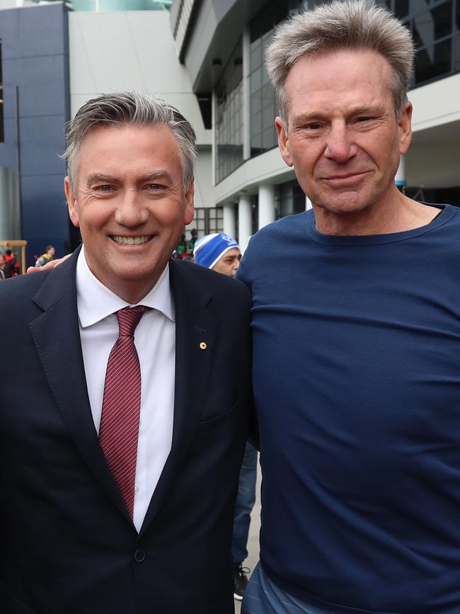 Eddie McGuire and Sam Newman. Picture: Alex Coppel