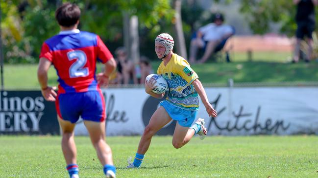 Bailey Lebrese in action for the Northern Rivers Titans against the Newcastle-Maitland Region Knights during round one of the Andrew Johns Cup. Picture: DC Sports Photography.