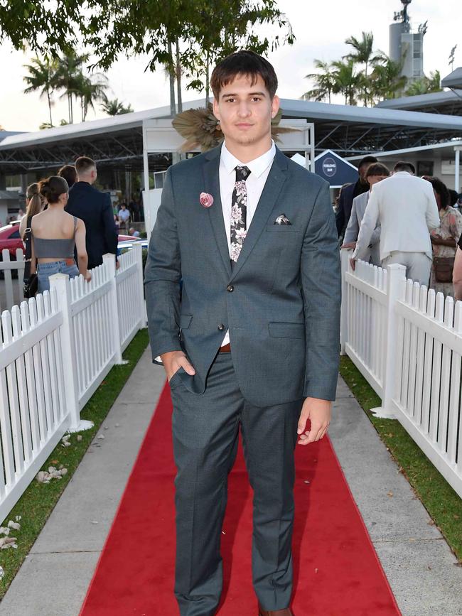 Niko Rademan at the 2023 Caloundra State High School Year 12 formal. Picture: Patrick Woods.