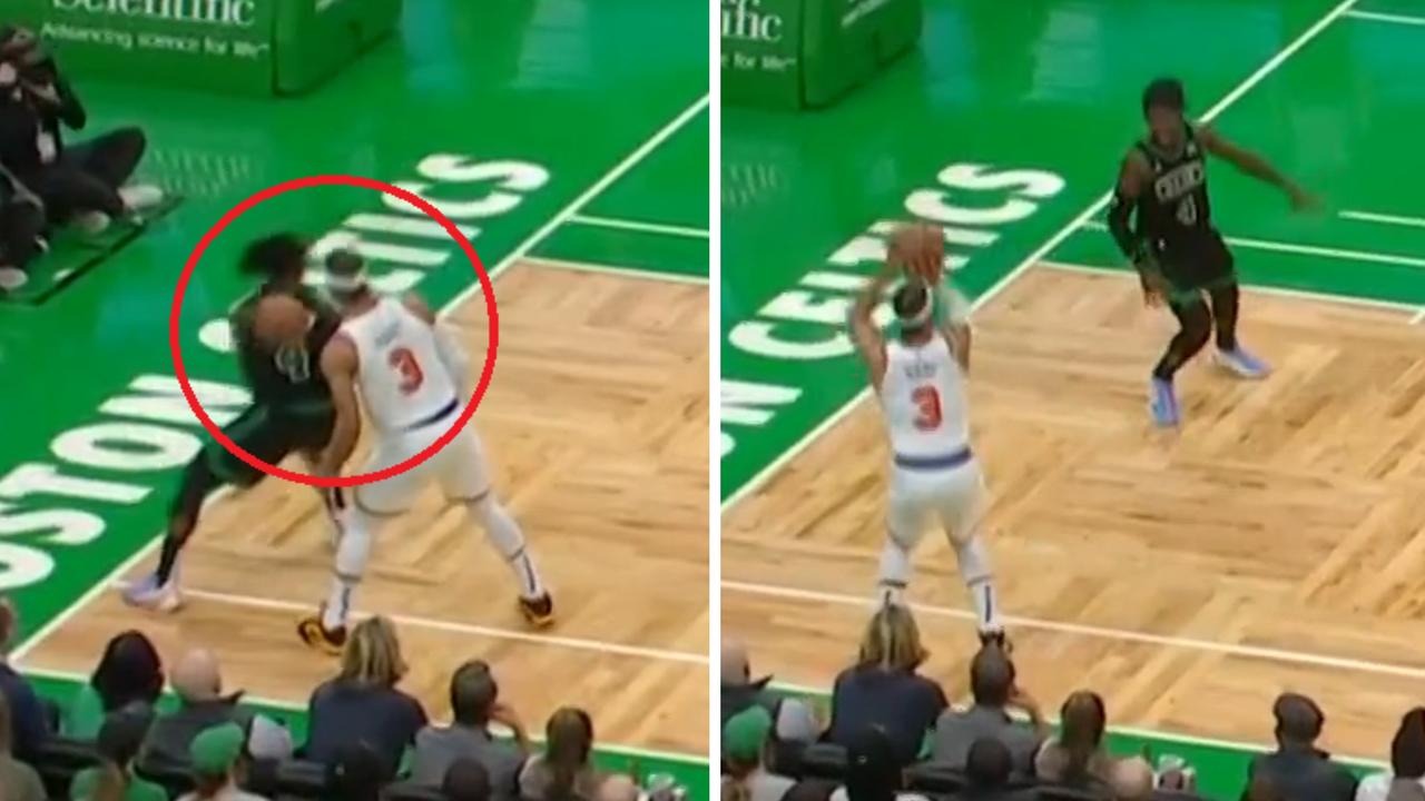 This act in the Knicks' loss to the Celtics stunned.