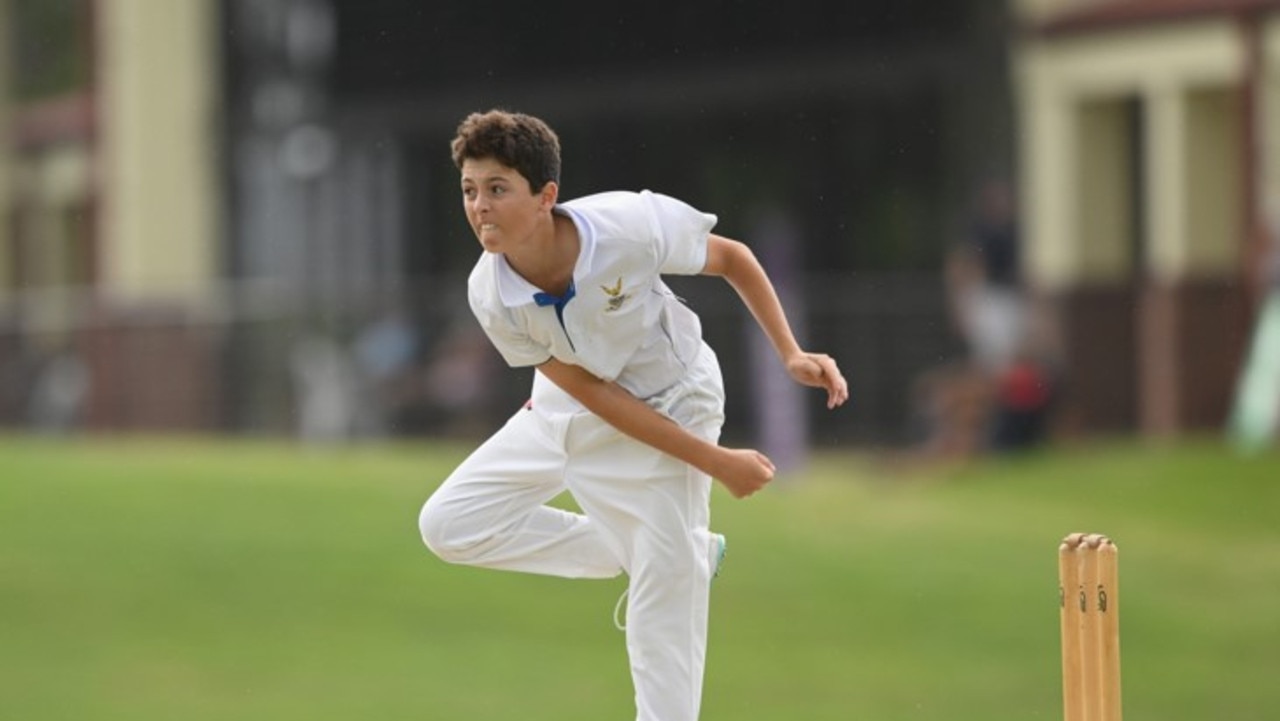 Wynnum-Manly bowling ace Kian Chapman delivers the goods for Churchie in GPS school cricket.