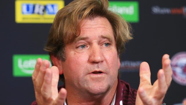 Des Hasler was a no-show at Manly on Monday. Picture: Getty Images