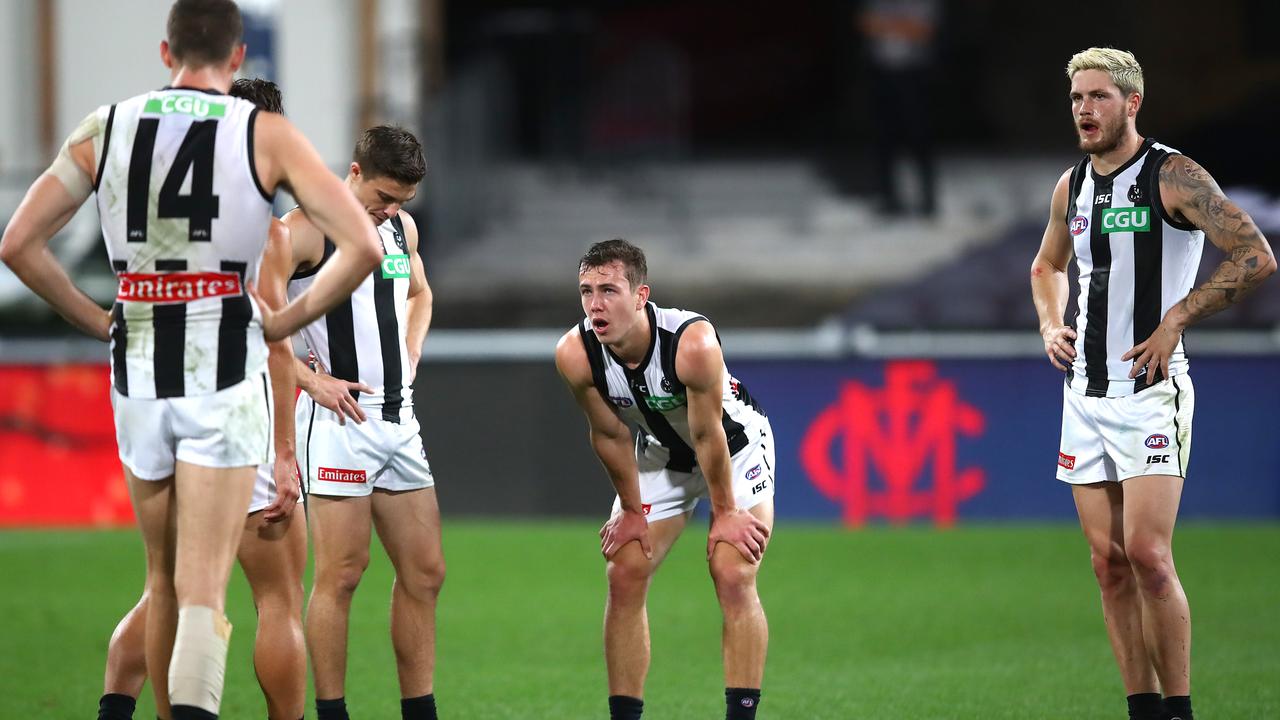 Collingwood are a ‘miles away’ from a premiership according to Garry Lyon. Photo: Jono Searle/AFL Photos/via Getty Images.