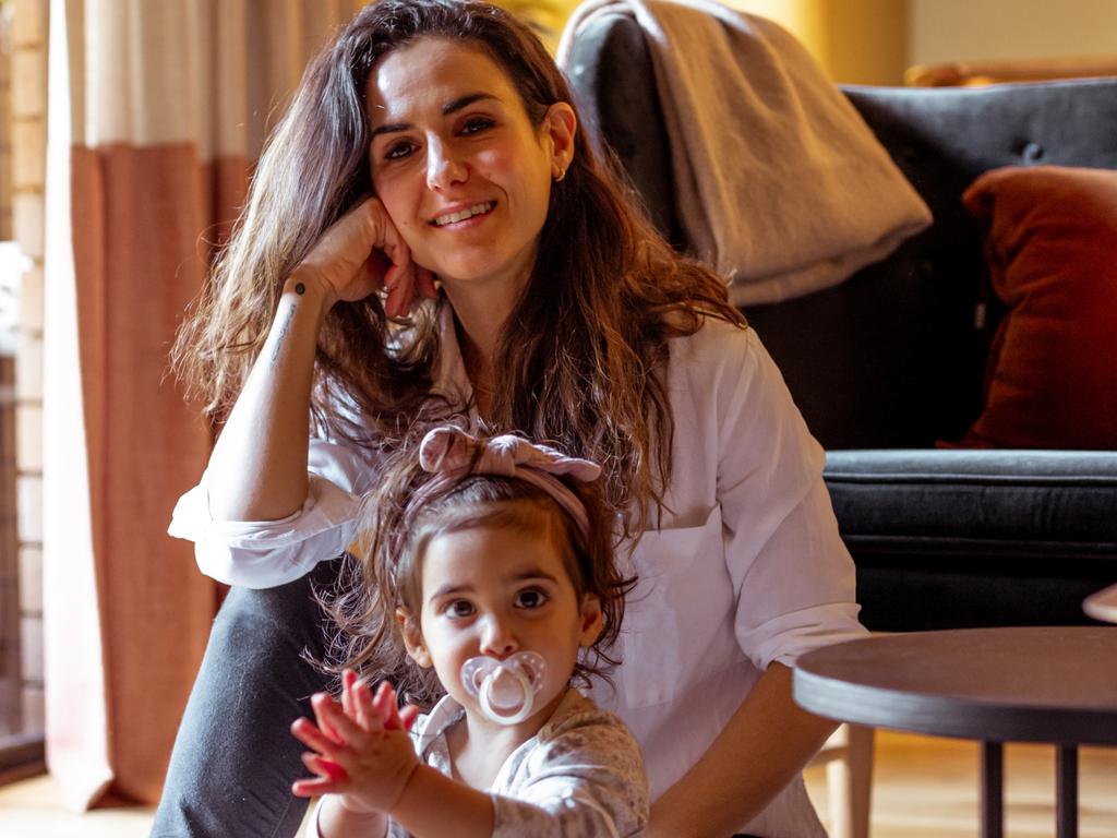 Stefania Reynolds, with daughter Sofia, transformed her ‘unpleasant living space’ into a much more agreeable family home. Photo: Serena Schembri