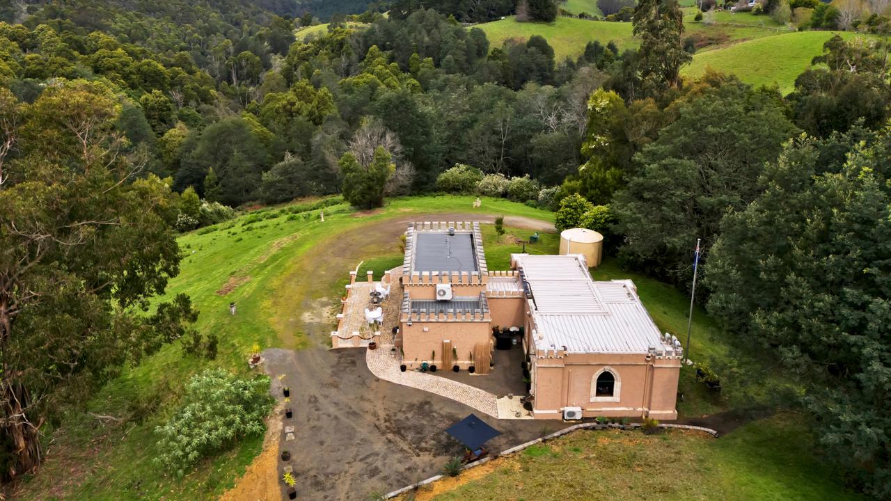 Surrounded by trees and hills, the castle sits on a 27.35ha block of land.