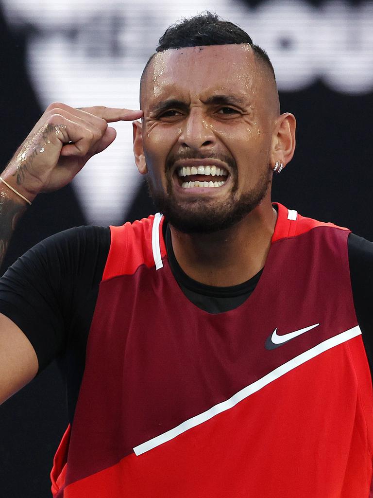 And another. The Kyrgios show was in full swing. Picture: Michael Klein.