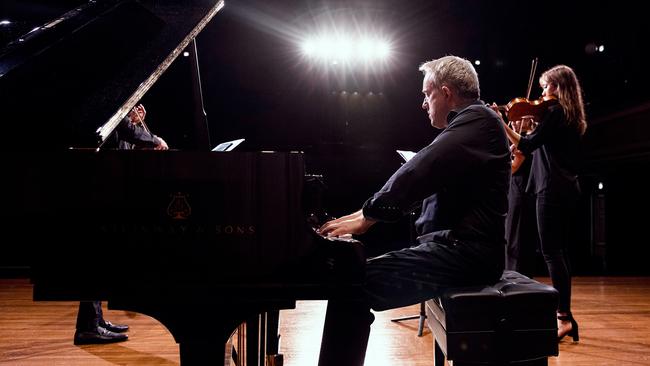 Clemens Leske performing with Omega Ensemble at Sydney Opera House's Utzon Room. Picture: New Annual