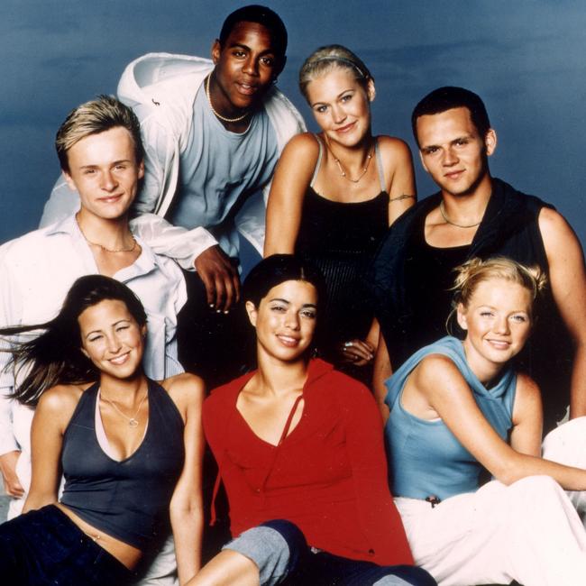 S Club 7 member Paul Cattermole (top right) and Hannah Spearritt (directly below him).