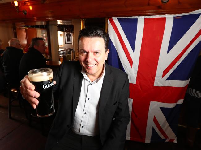 Senator Nick Xenophon announced he was a dual British citizen at The British Hotel in North Adelaide.