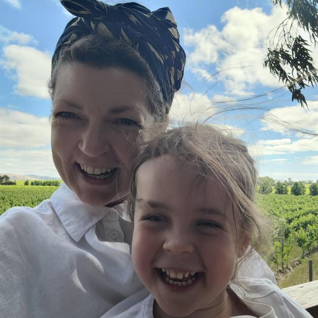 Breast cancer survivor Jacqui Faliszewski with her daughter Evie. Picture: Supplied