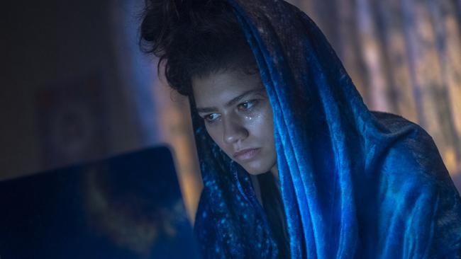 Zendaya as Rue Bennett in HBO/BINGE drama, Euphoria. Picture: Supplied/HBO