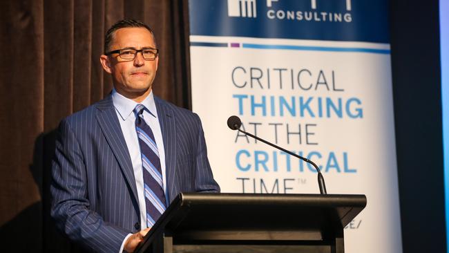 Townsville, Qld 29 January 2016 - FTI Consulting lead administrator John Park addresses an empty room ahead of today's Queensland Nickel creditors meeting -  Photo: Cameron Laird (Ph: 0418 238811 cameron@cameronlaird.com)