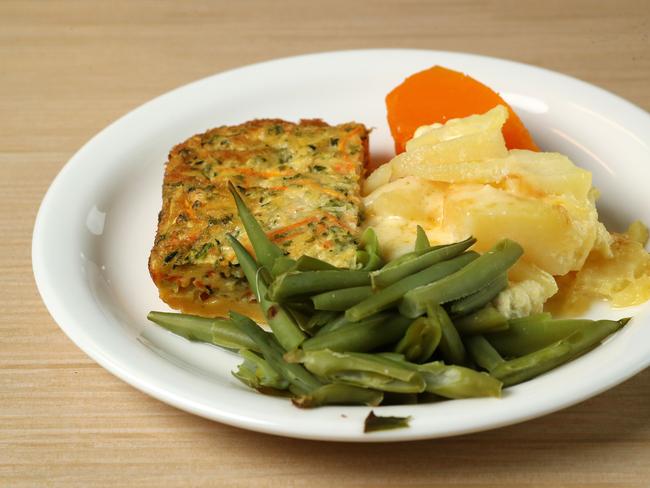 NRAH menu option — Carrots and zucchini slice. Picture: Calum Robertson