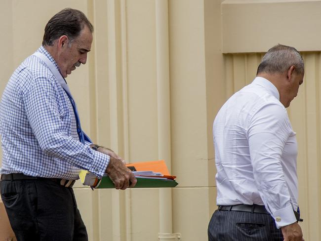 Wayne Moran and Tom Tate attending a meeting at the Mayor's Office in Southport. Picture: Jerad Williams