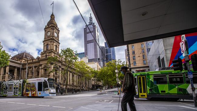 Melbourne is in lockdown until Wednesday night. Picture: Wayne Taylor/Getty Images