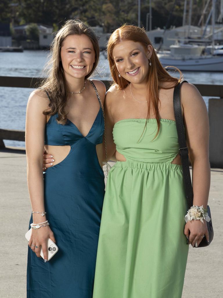 Sarah Lakoseljac and Ella Carne at St Michael's Collegiate School leavers dinner at Wrest Point. Picture: Chris Kidd