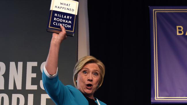 Hillary Clinton kicks off her book tour. Picture: Timothy A. Clary/AFP