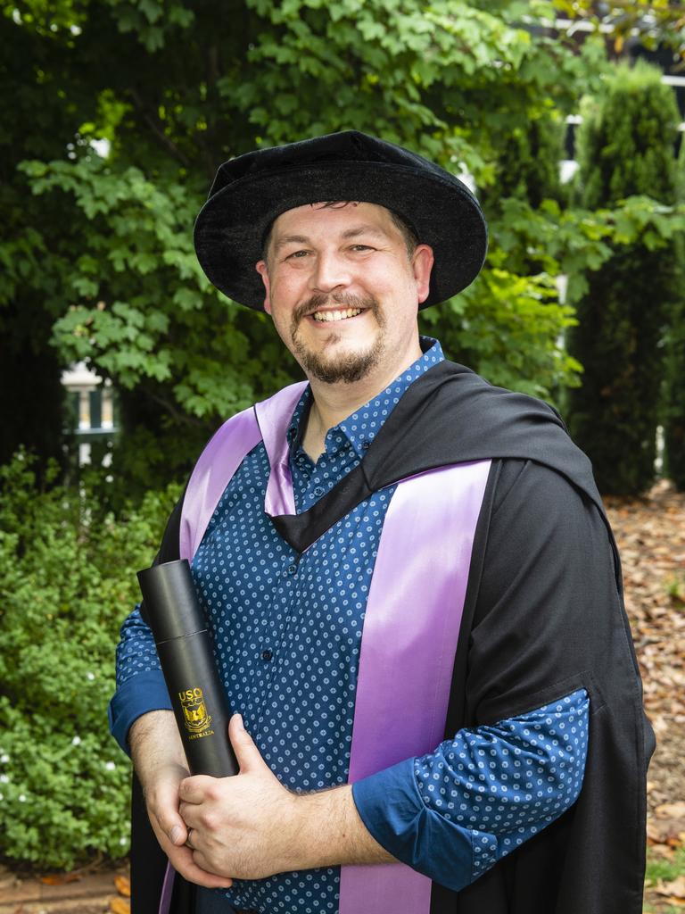 Timothy Allred graduates with a Doctor of Professional Studies at the UniSQ graduation ceremony at Empire Theatres, Tuesday, December 13, 2022.