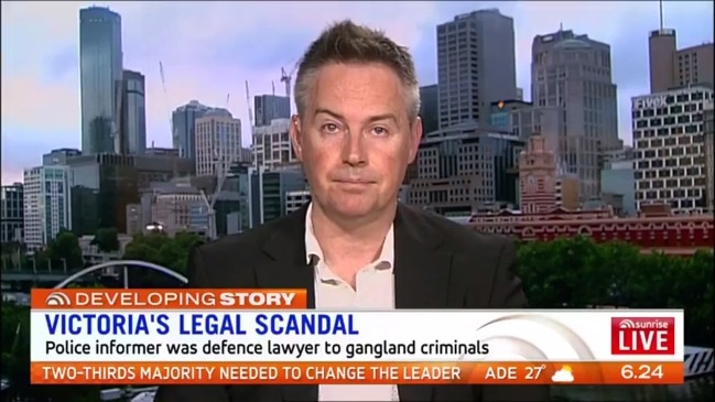 Herald Sun Lawyer X reporter Anthony Dowsley on Sunrise