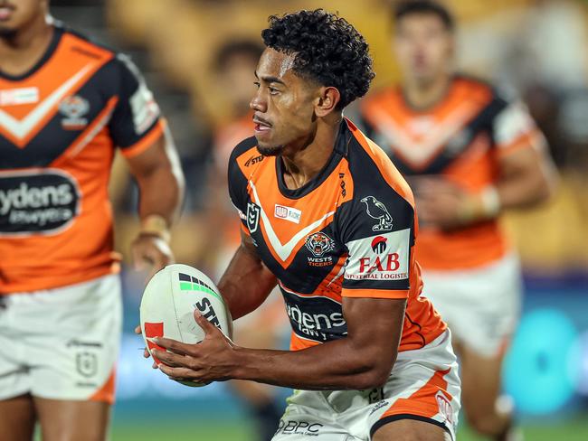 Jahream Bula in action for the Wests Tigers in 2023. Picture: NRL PHOTOS