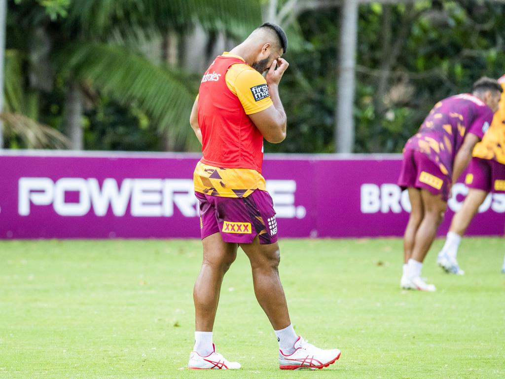 Brisbane prop Payne Haas’ reputation copped another blow when the NRL integrity unit fined him $50,000 and rubbed him out for the first three rounds of the 2021 season Picture: Richard Walker