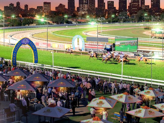 Night racing is coming to the Gold Coast with a Gold Coast Turf Club redevelopment approved. Picture: Supplied