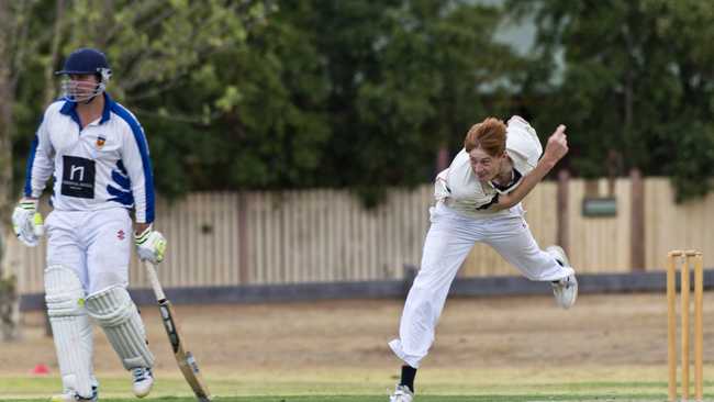 Metropolitan-Easts bowler Dan Brown against University in round two A grade Toowoomba Cricket at Harristown Park, Saturday, November 30, 2019. Picture: Kevin Farmer