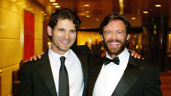 Eric Bana and Hugh Jackman at the Bone Marrow Donor Institute Red Ball at Crown Casino.