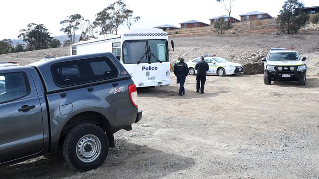 Tasmania Police search for escaped prisoner Graham John Enniss earlier this week. Picture: LUKE BOWDEN