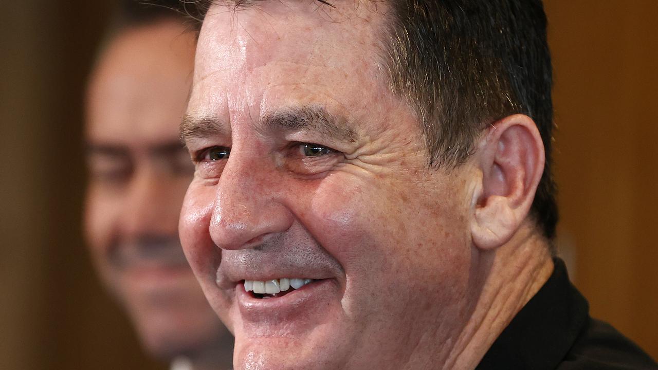 It’s all smiles for Ross Lyon and St Kilda. Picture by Michael Klein