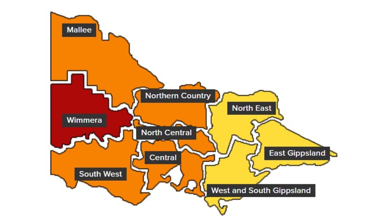 Western regions of Victoria are expected to be hit hardest by Thursday’s hot weather. Picture: CFA